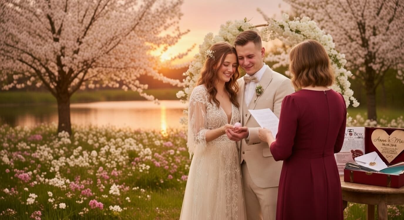 Brautpaar in einem emotionalen Moment während des Hochzeitsrituals